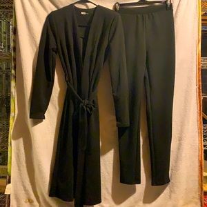 Black blazer and pant set